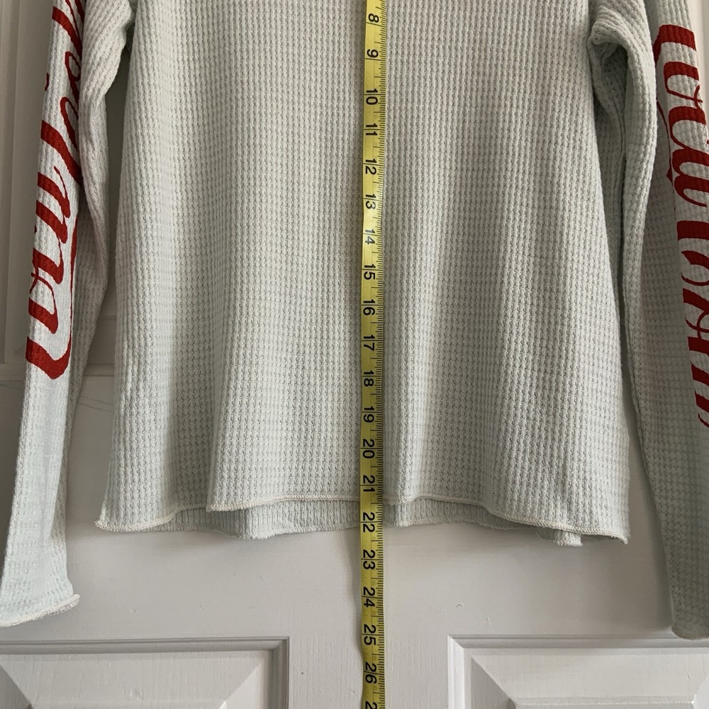 Coca Cola Logo Waffle Knit Thermal by Chaser women sz S Nostalgia Memorabilia - Picture 7 of 14